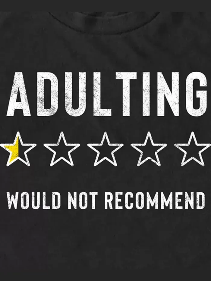 Мужская футболка с коротким рукавом Adulting Ratings Fifth Sun — изображение 3 из 3, черный