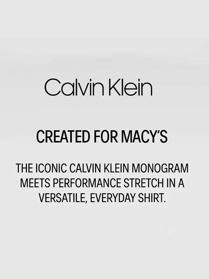 Мужская облегающая рубашка со стретчем Calvin Klein — изображение 6 из 6, белый