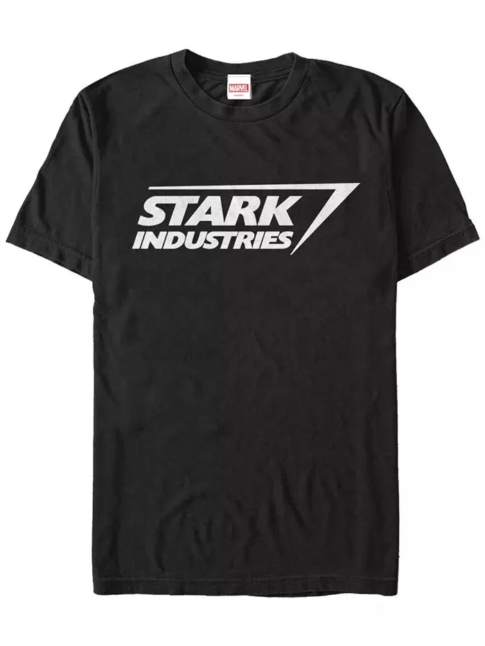 Футболка с коротким рукавом с логотипом Marvel Iron Man Stark Industries Fifth Sun — изображение 1 из 1, черный