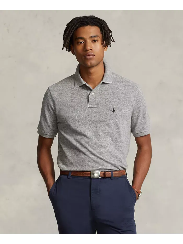 Мужская поло Custom Slim Fit с сетчатой тканью Polo Ralph Lauren — изображение 1 из 4