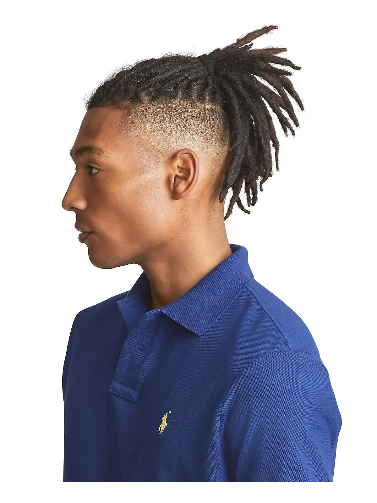 Мужская футболка-поло slim fit из сетчатой ​​ткани на заказ Polo Ralph Lauren — изображение 3 из 5, королевский синий