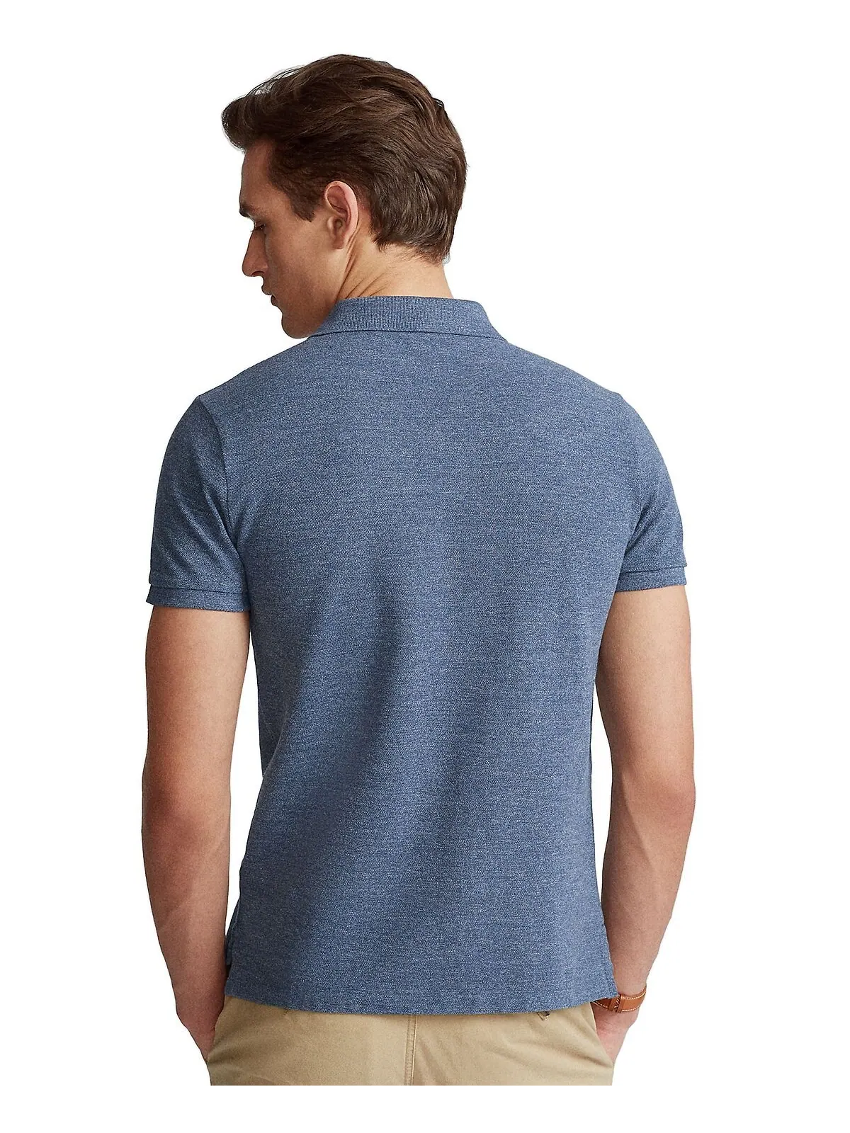 Мужская футболка-поло slim fit из сетчатой ​​ткани на заказ Polo Ralph Lauren — изображение 2 из 5, королевский вереск