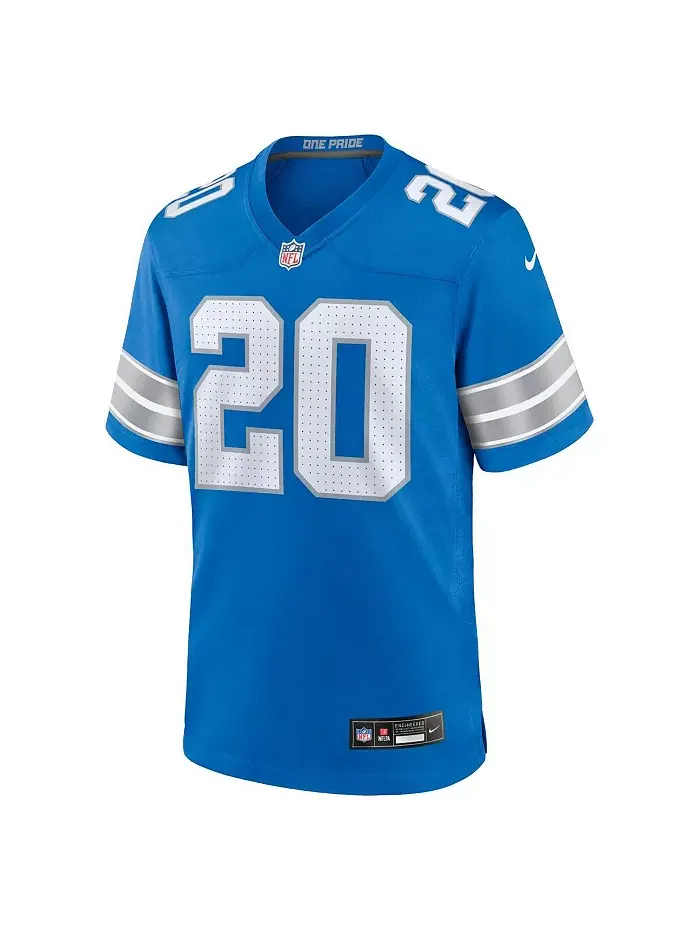 Мужская игровая футболка Barry Detroit Lions с именем вышедшего из игры игрока Барри Сандерса Nike — изображение 2 из 3