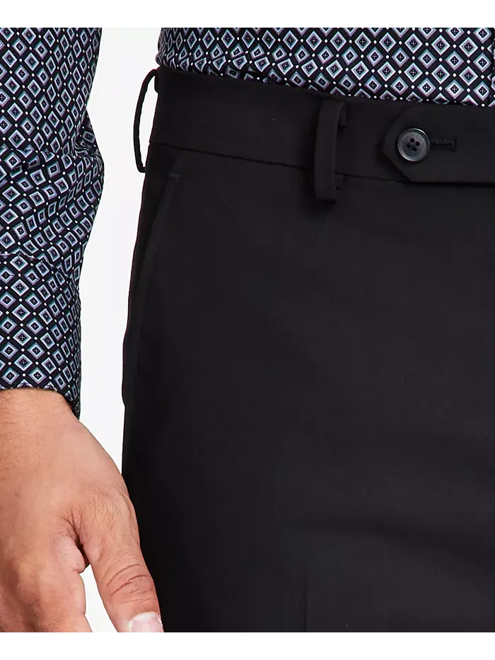 Мужские классические брюки Slim-Fit Stretch Solid Alfani — изображение 6 из 7, черный