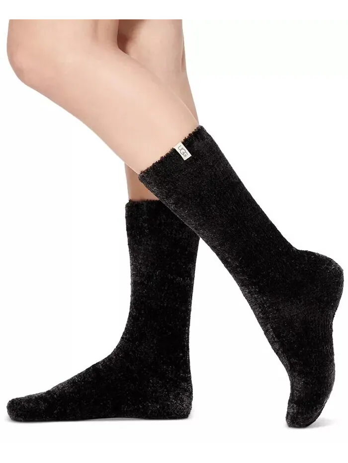 Женские уютные трикотажные носки UGG Leda Crew UGG — изображение 1 из 3, черный