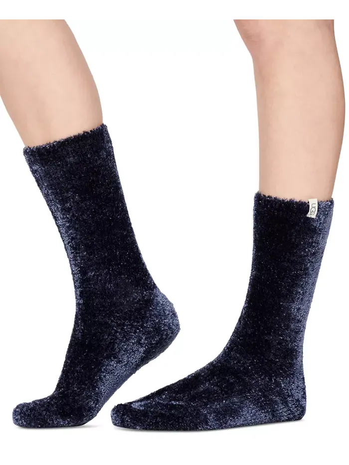 Женские носки UGG Leda Cozy Knit Crew UGG — изображение 1 из 3, темно-синий