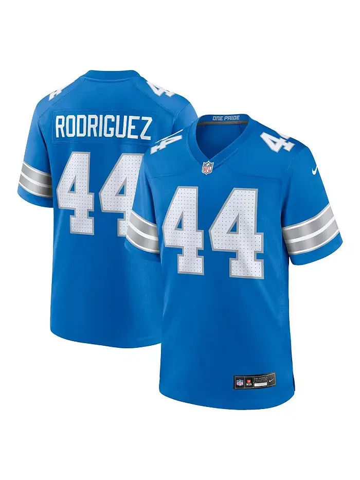 Мужская игровая футболка Malcolm Rodriguez Detroit Lions Nike — изображение 1 из 3, синий