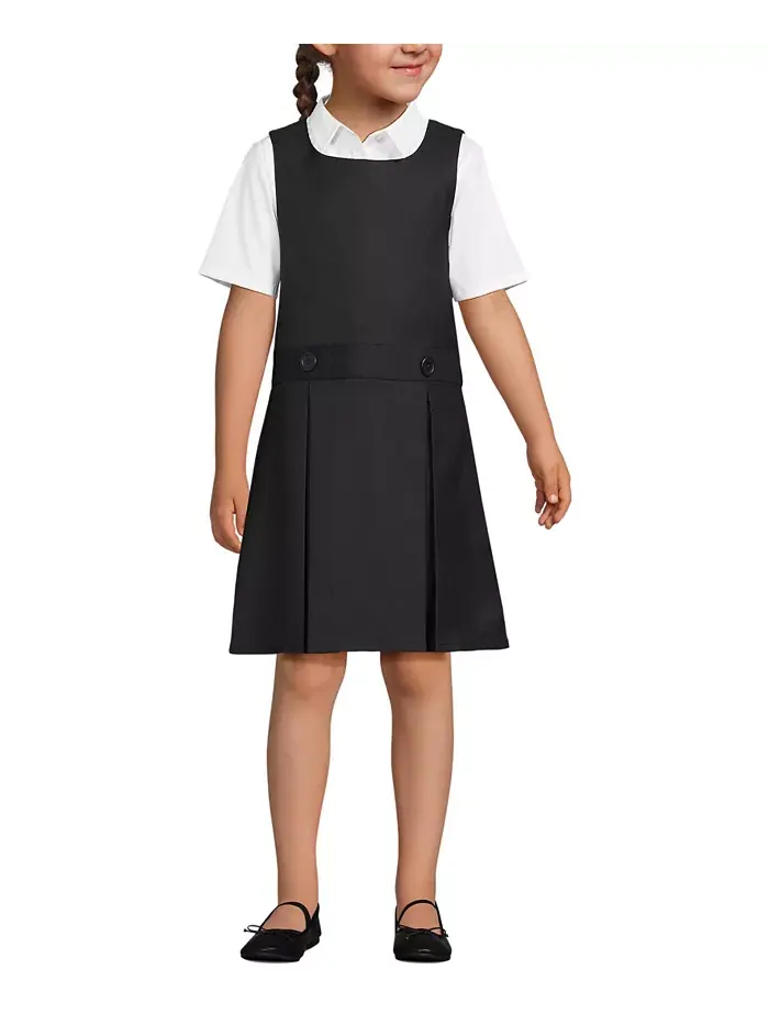 Платье Big Girls School Uniform Jumper Top of Knee Lands' End — изображение 1 из 3, черный