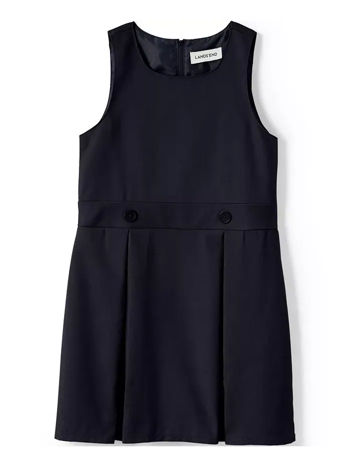 Платье Big Girls School Uniform Jumper Top of Knee Lands' End — изображение 3 из 3, черный