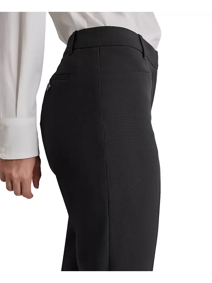 Узкие брюки средней посадки с широкими штанинами Petite Modern-Fit Mid-Rise Wide-Leg DKNY — изображение 4 из 4, черный