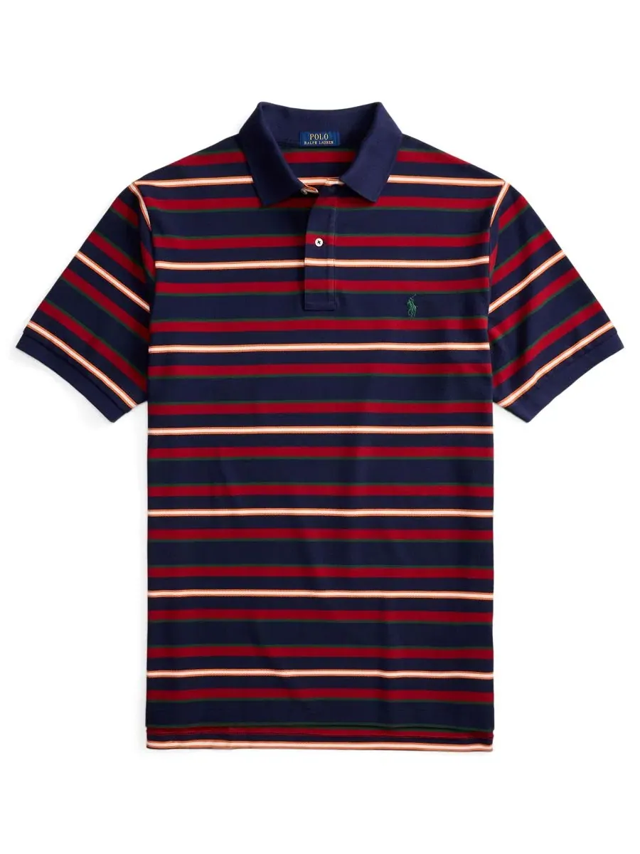 Поло с полоской из хлопковой сетки, классический крой, модель Big & Tall Polo Ralph Lauren — изображение 6 из 6