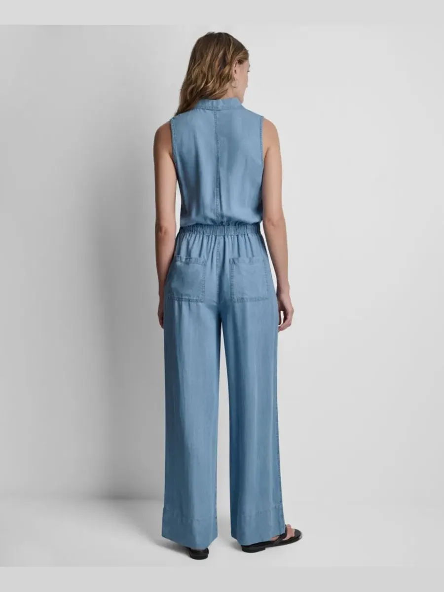 Комбинезон без рукавов с воротником Chambray DKNY Jeans — изображение 7 из 7, шамбре