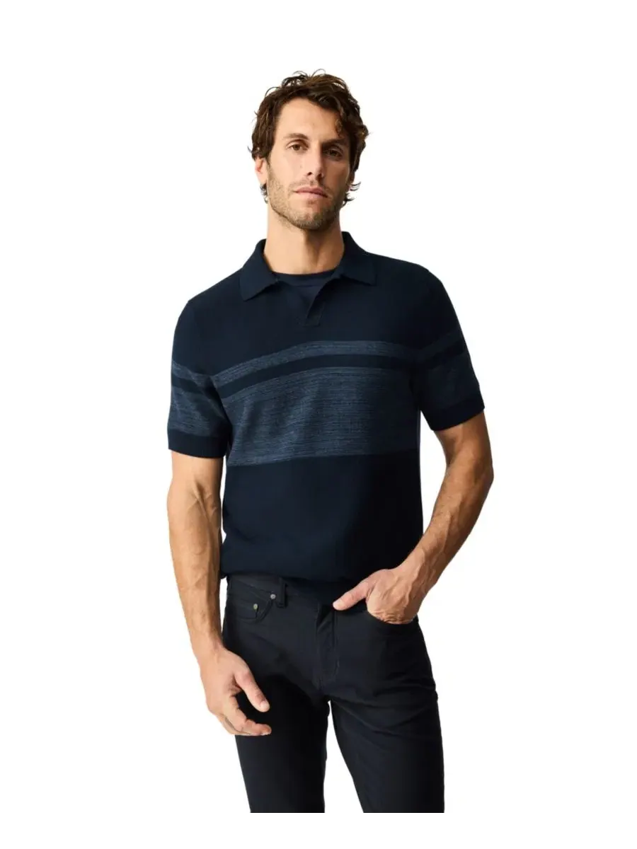 Полочная рубашка Mount Albert Cotton Knitted Polo Shirt Rodd & Gunn — изображение 1 из 6, синий