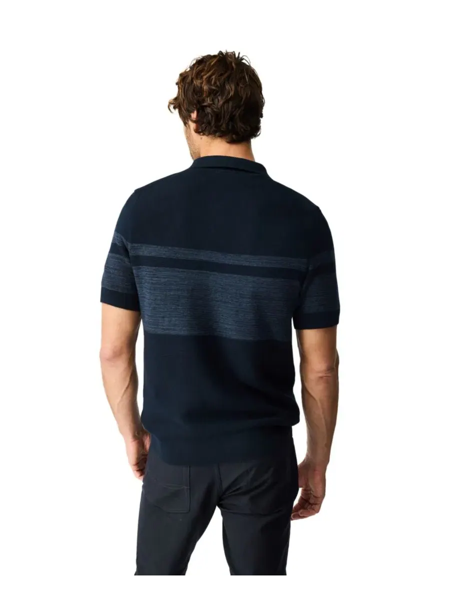 Полочная рубашка Mount Albert Cotton Knitted Polo Shirt Rodd & Gunn — изображение 5 из 6, синий