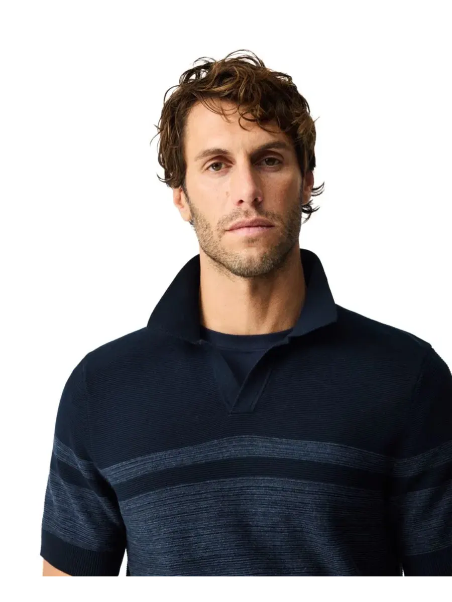Полочная рубашка Mount Albert Cotton Knitted Polo Shirt Rodd & Gunn — изображение 6 из 6, синий