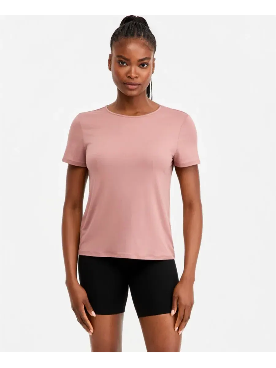 Женская футболка с открытой спиной, модель Open Back Top ID Ideology, Moonlit Mauve — изображение 1 из 3