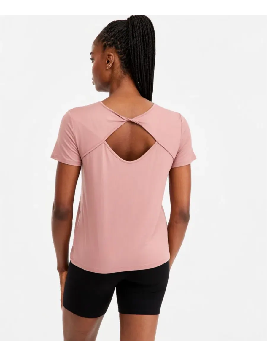 Женская футболка с открытой спиной, модель Open Back Top ID Ideology, Moonlit Mauve — изображение 2 из 3
