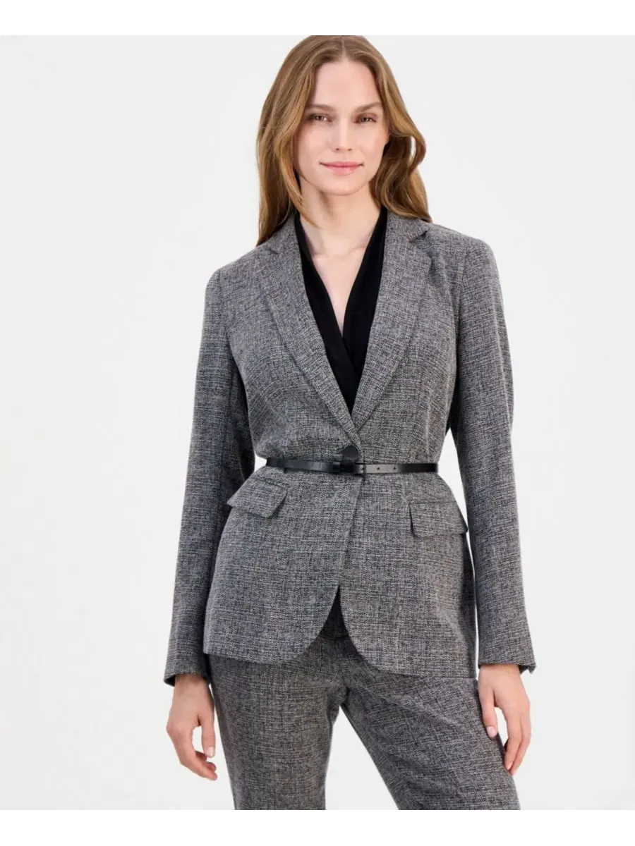 Комплект из жакета с воротником, топа без рукавов и брюк клеш Anne Klein