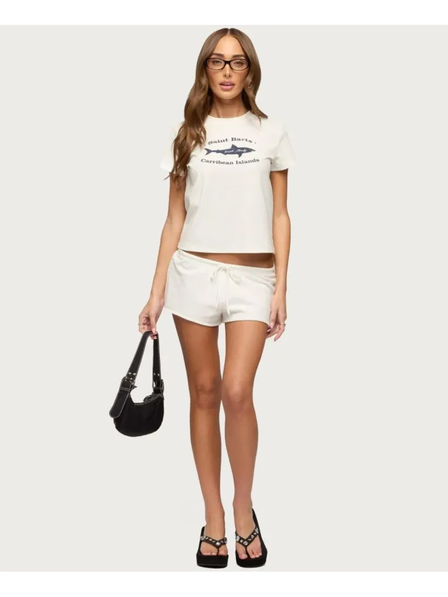 Футболка с коротким рукавом Surf Club T Shirt Edikted — изображение 5 из 5, белый