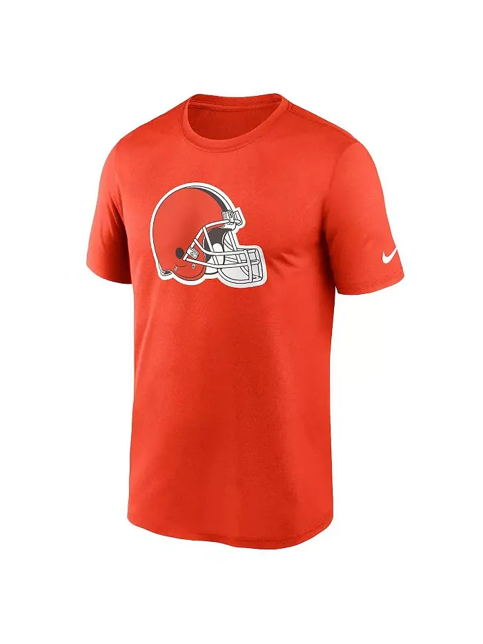 Мужская футболка Cleveland Legend Logo Helmet Performance Nike — изображение 2 из 5, оранжевый
