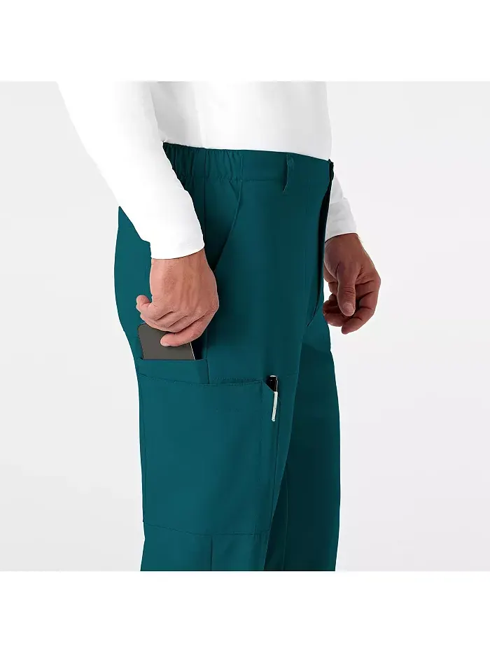 Мужские брюки W123 Flat Front Cargo Scrub, цвет Charcoal Heather, размер XS Regular Wink — изображение 6 из 6