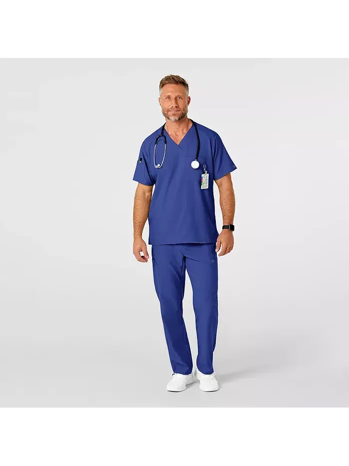 Мужские брюки W123 Flat Front Cargo Scrub, цвет Charcoal Heather, размер XS Regular Wink — изображение 2 из 6