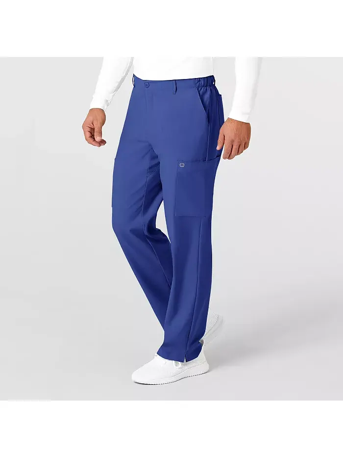 Мужские брюки W123 Flat Front Cargo Scrub, цвет Charcoal Heather, размер XS Regular Wink — изображение 5 из 6