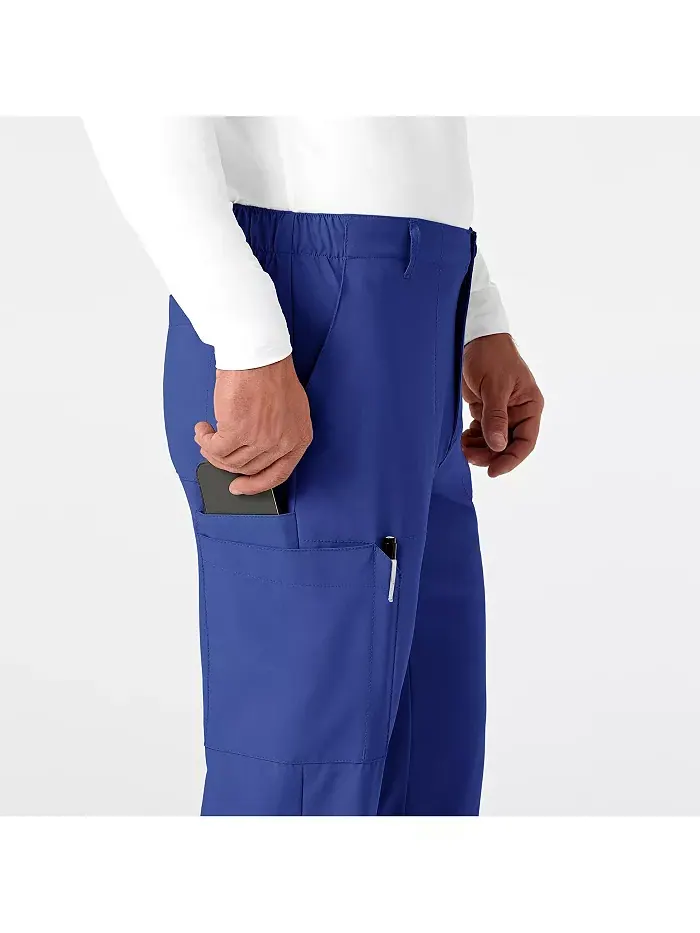 Мужские брюки W123 Flat Front Cargo Scrub, цвет Charcoal Heather, размер XS Regular Wink — изображение 6 из 6