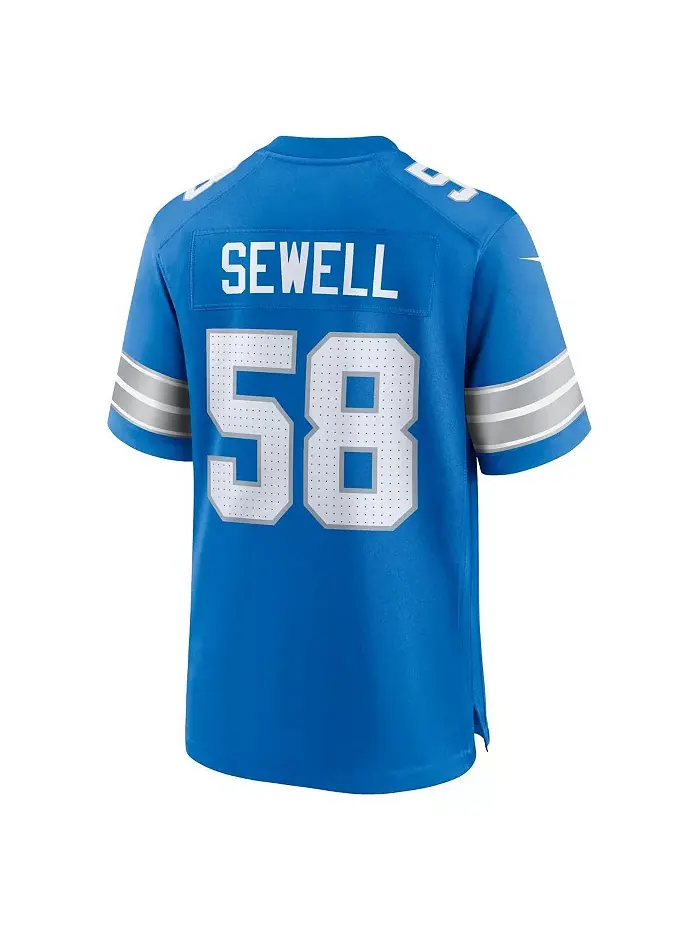 Мужская игровая футболка Penei Sewell Detroit Lions Nike — изображение 3 из 5, синий
