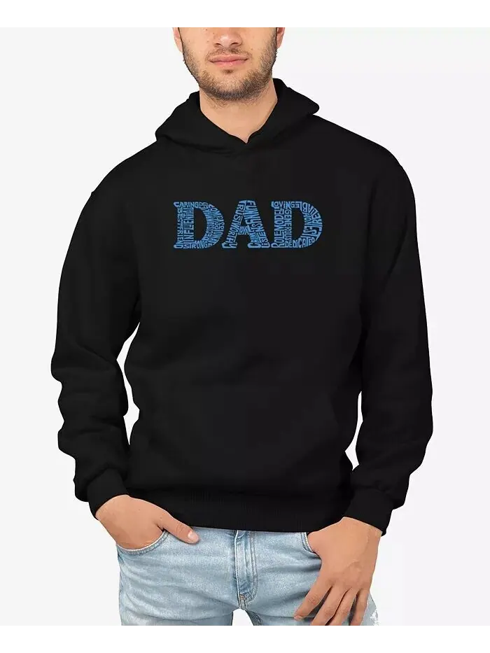 Мужская толстовка с капюшоном Dad Word Art LA Pop Art — изображение 1 из 3, черный