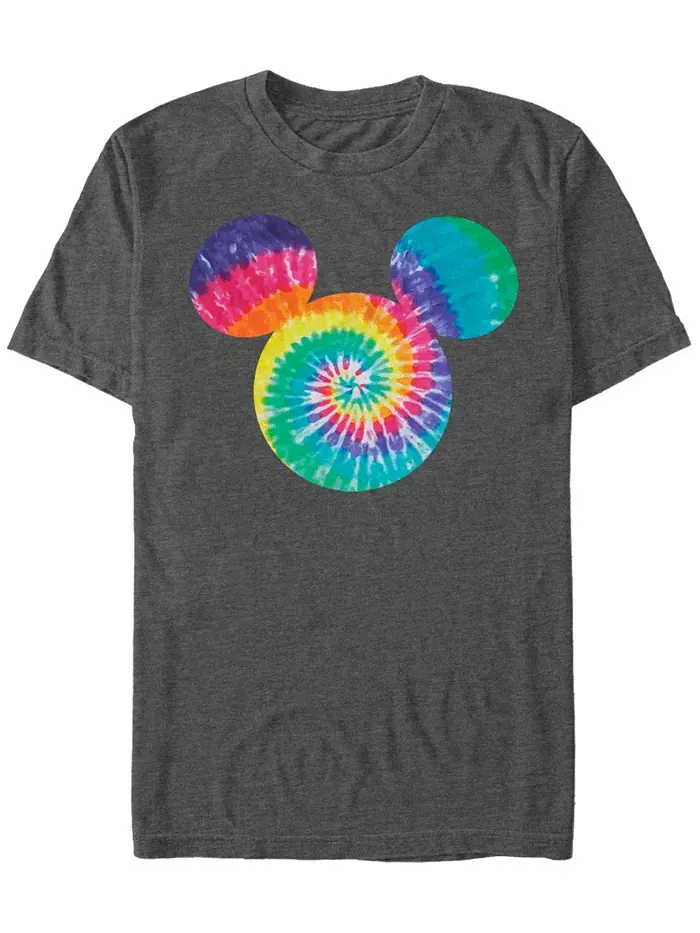 Мужская футболка с коротким рукавом Mickey Tie Dye Fill Fifth Sun — изображение 1 из 1, темный серый