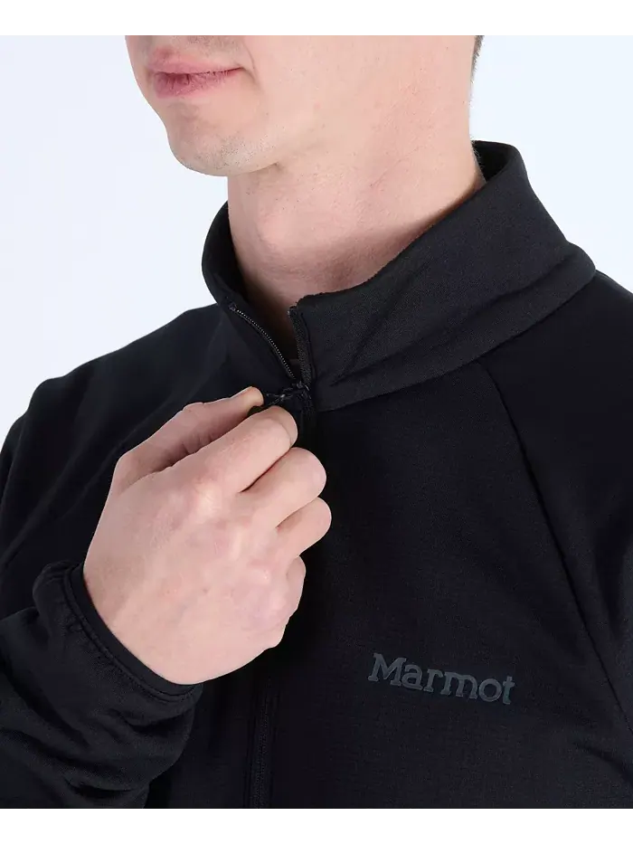 Мужская флисовая полузастегивающаяся толстовка Leconte с логотипом Marmot — изображение 4 из 8, черный