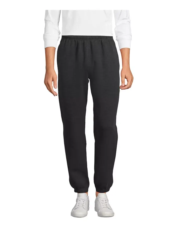 Мужские спортивные брюки Serious Sweats Jogger Lands' End — изображение 1 из 3, темный темно-серый