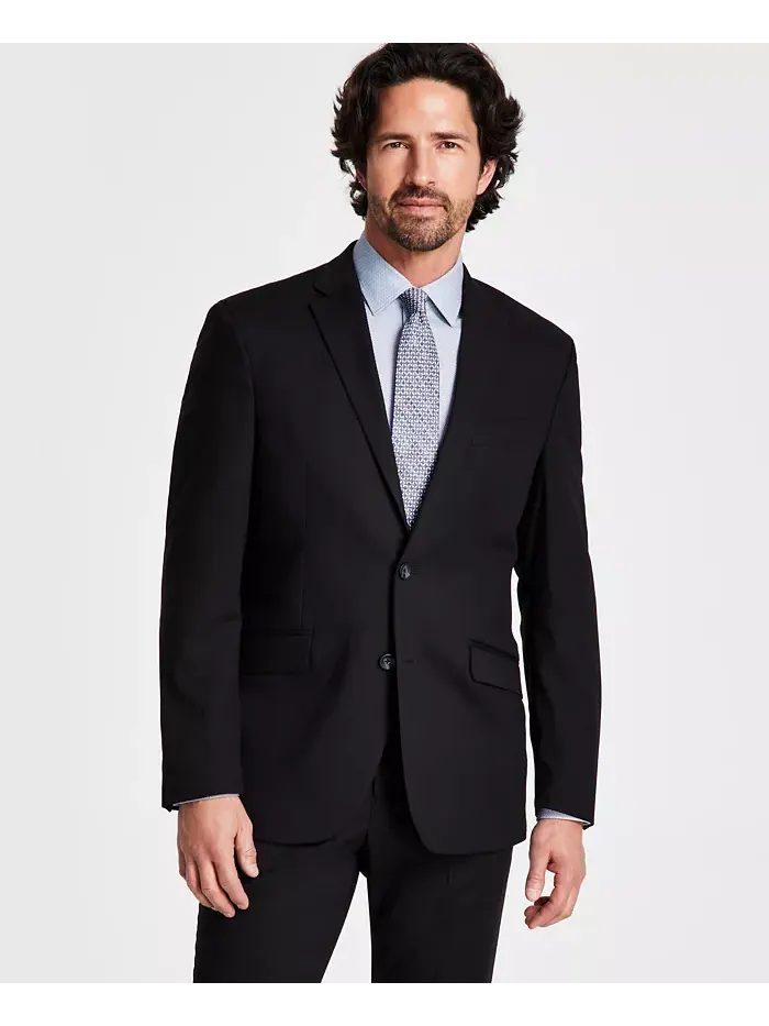 Мужской пиджак Techni-Cole Slim-Fit из костюмного комплекта Kenneth Cole Reaction — изображение 3 из 4, черный