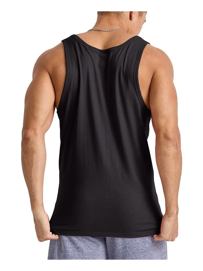 Мужская майка Originals Tri-Blend с круглым вырезом Hanes — изображение 2 из 4, черный