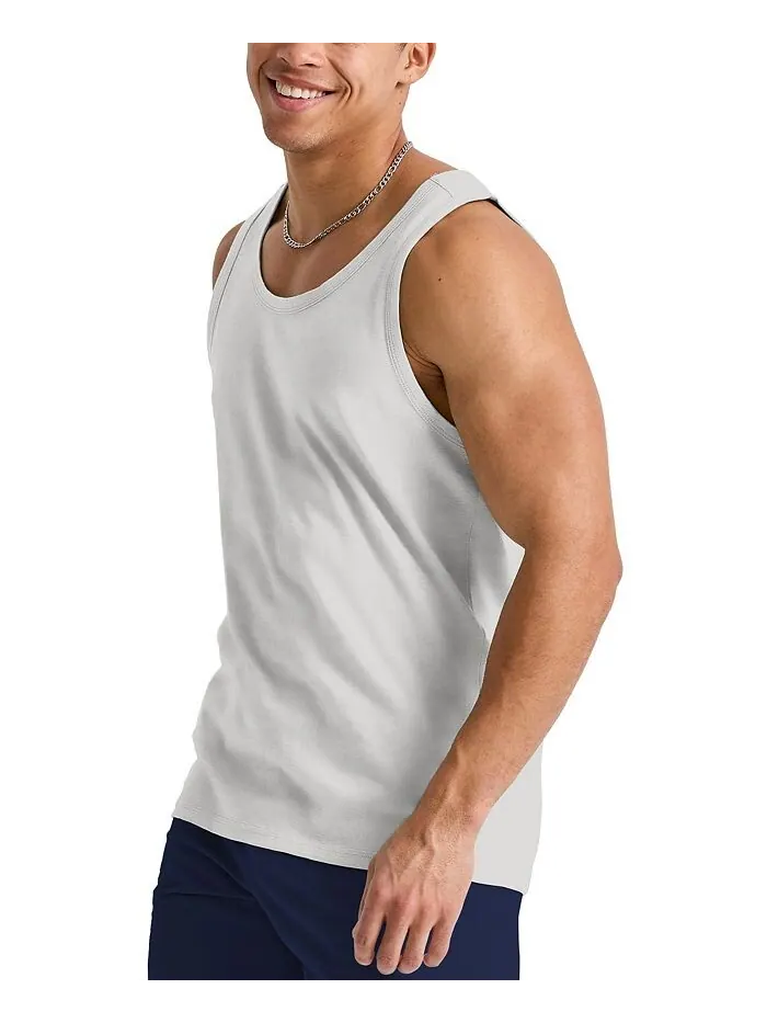 Мужская майка Originals Tri-Blend с круглым вырезом Hanes — изображение 3 из 4, белый