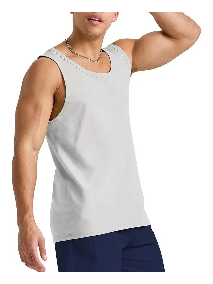 Мужская майка Originals Tri-Blend с круглым вырезом Hanes — изображение 4 из 4, белый