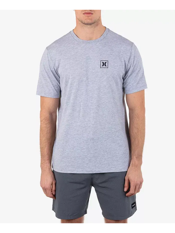 Мужская футболка Icon Boxed с короткими рукавами Hurley — изображение 1 из 7, темный серый