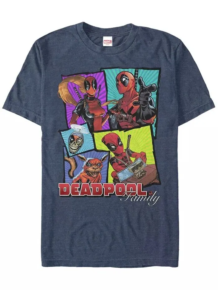 Мужская футболка с коротким рукавом Deadpool Fam Bam Fifth Sun — изображение 1 из 3, темно-синий