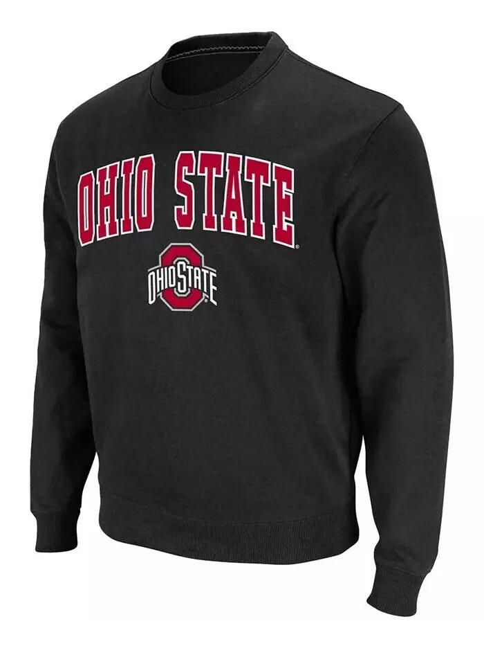 Мужская толстовка-пуловер из твила с логотипом команды Ohio State Buckeyes Colosseum — изображение 2 из 4, черный