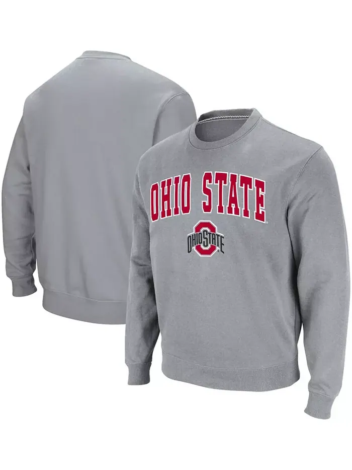 Мужская толстовка Ohio State Buckeyes с вышитым логотипом команды Colosseum — изображение 1 из 5, серый