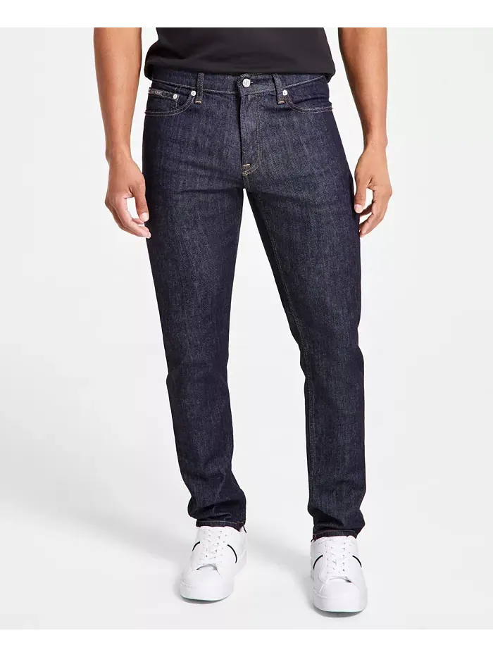 Мужские джинсы Slim Fit Stretch Calvin Klein — изображение 2 из 4, синий