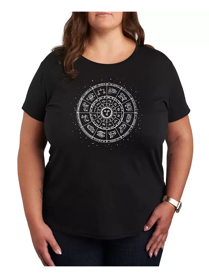 Футболка Celestial Plus Size с графическим принтом Hybrid Apparel — изображение 1 из 3, черный