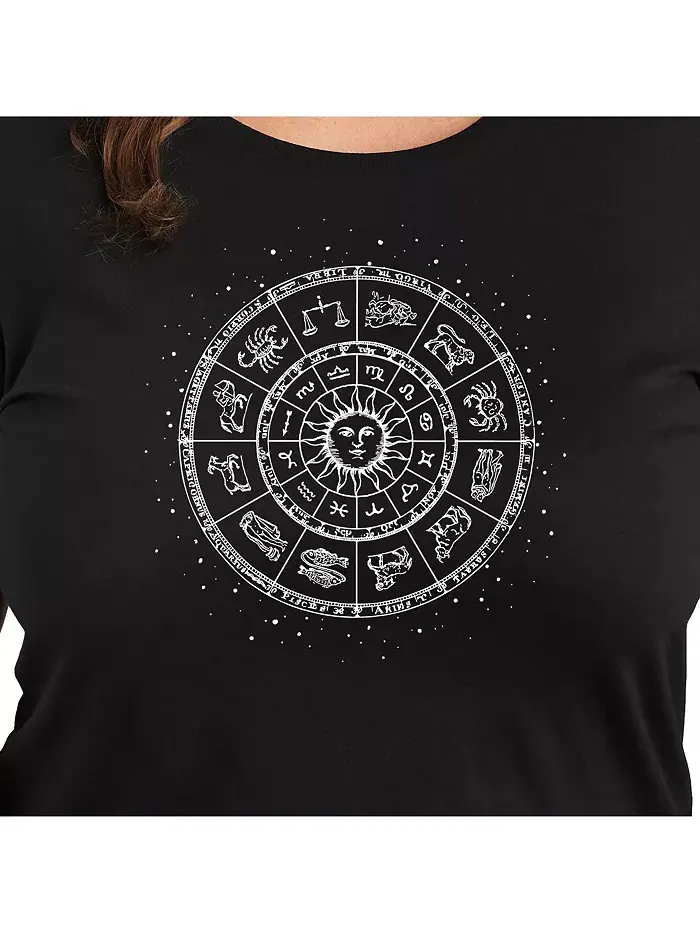 Футболка Celestial Plus Size с графическим принтом Hybrid Apparel — изображение 3 из 3, черный