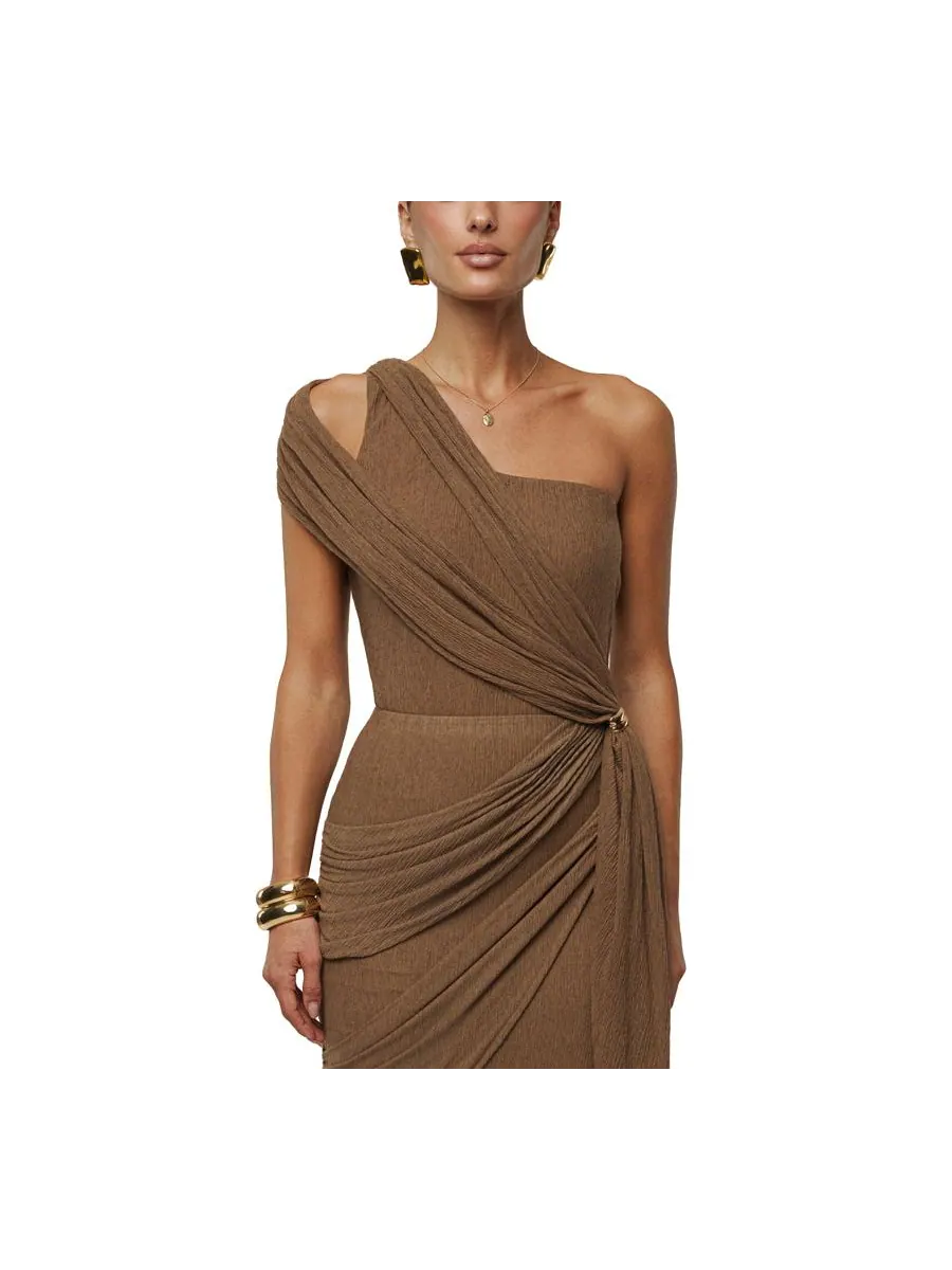 Женский боди Lovina Drape JLUXLABEL — изображение 1 из 9, коричневый
