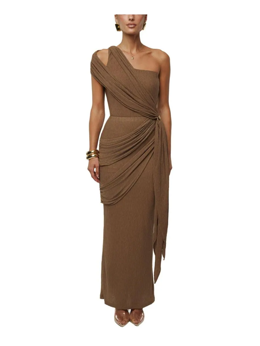 Женский боди Lovina Drape JLUXLABEL — изображение 4 из 9, коричневый