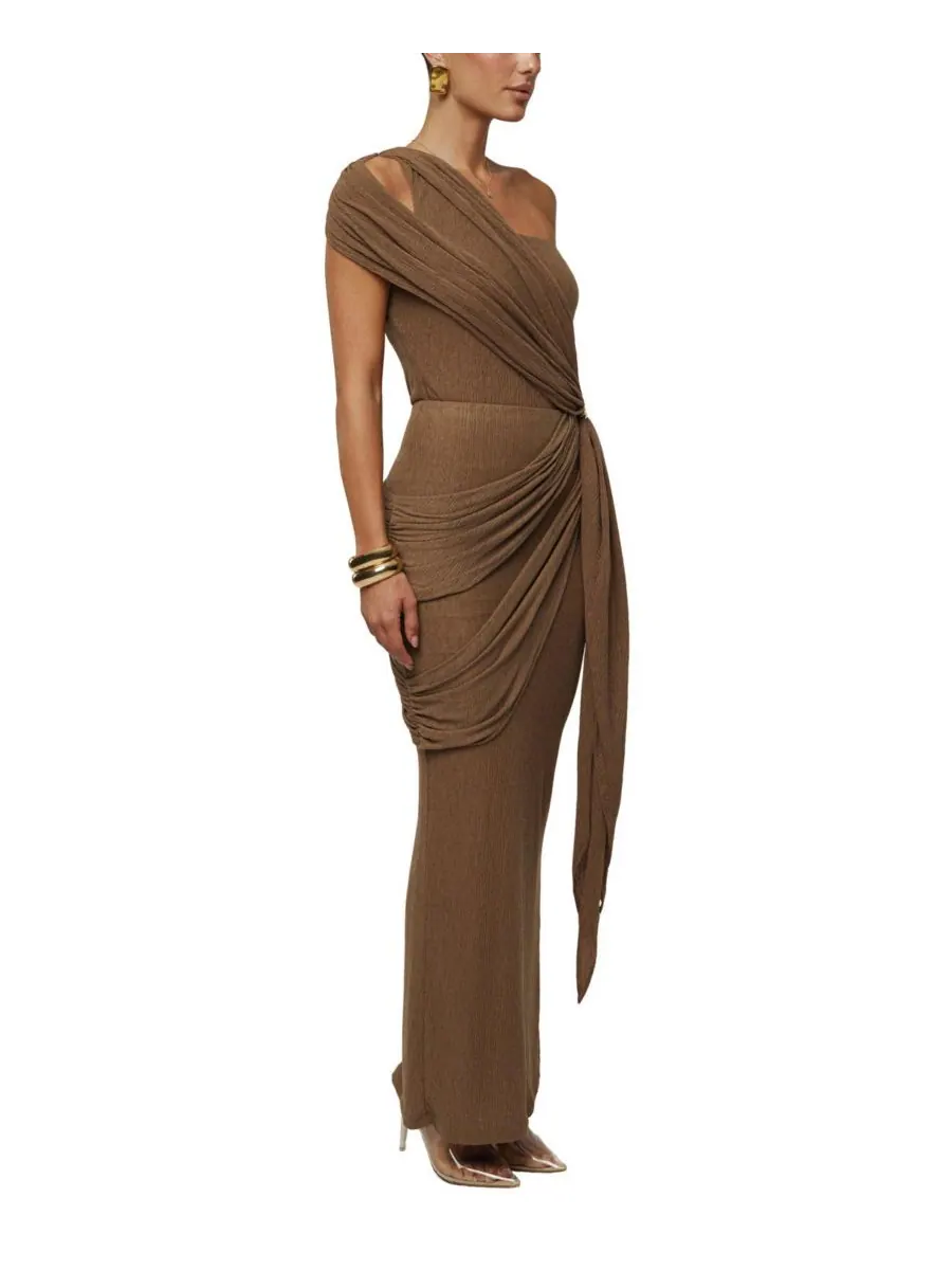 Женский боди Lovina Drape JLUXLABEL — изображение 5 из 9, коричневый