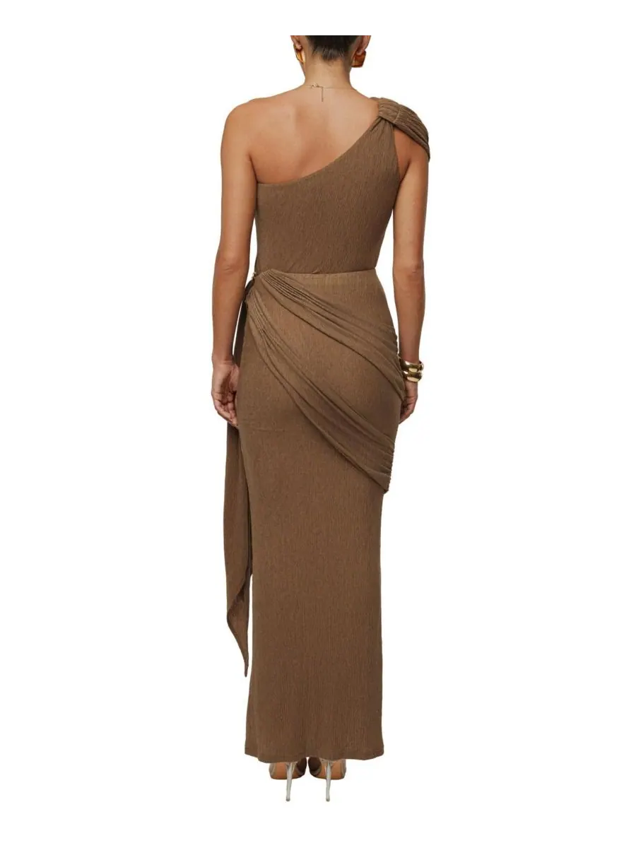Женский боди Lovina Drape JLUXLABEL — изображение 6 из 9, коричневый
