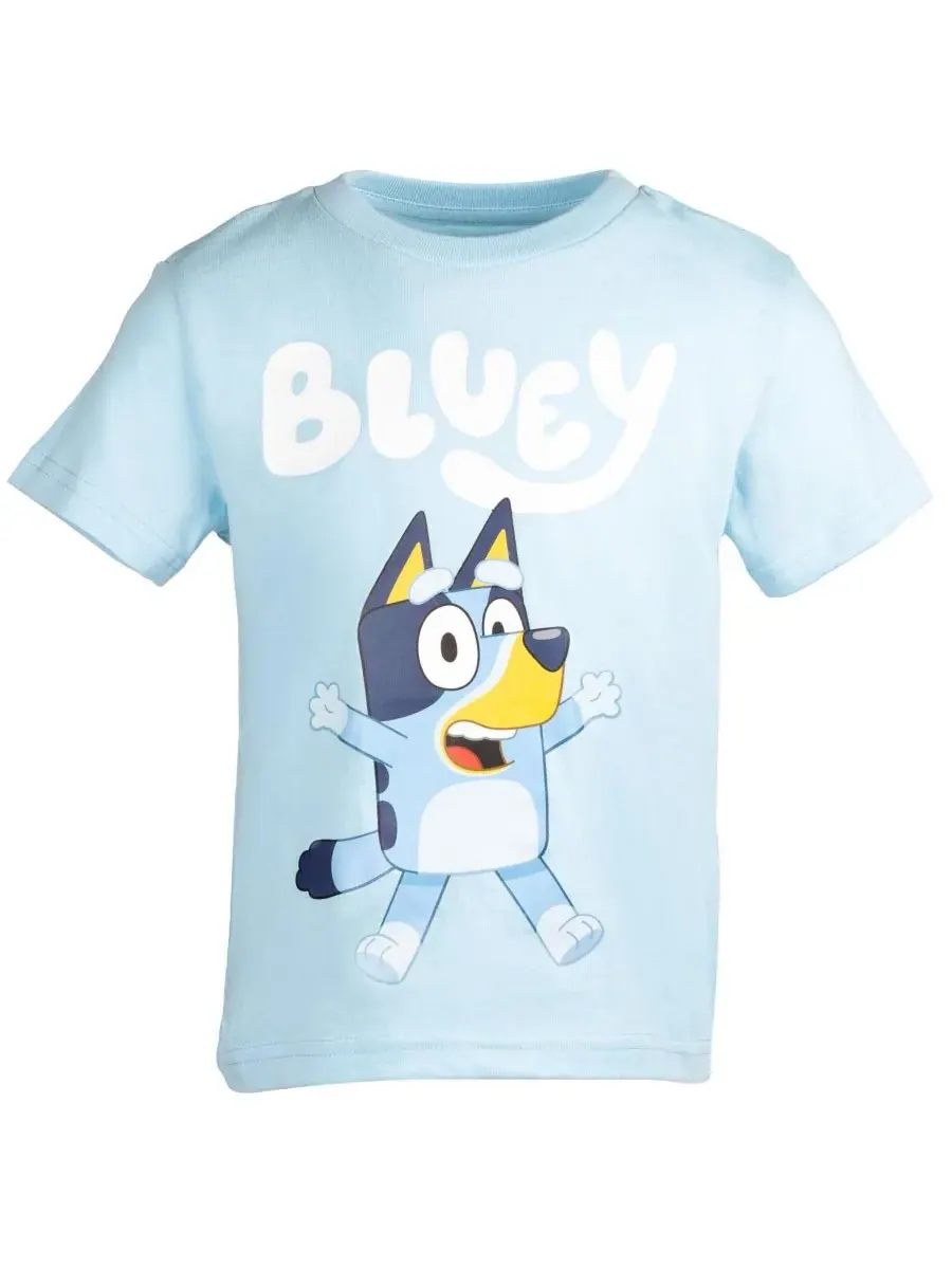 Набор из 3 футболок для мальчиков-малышей Bluey — изображение 2 из 7, оранжевый/синий/серый