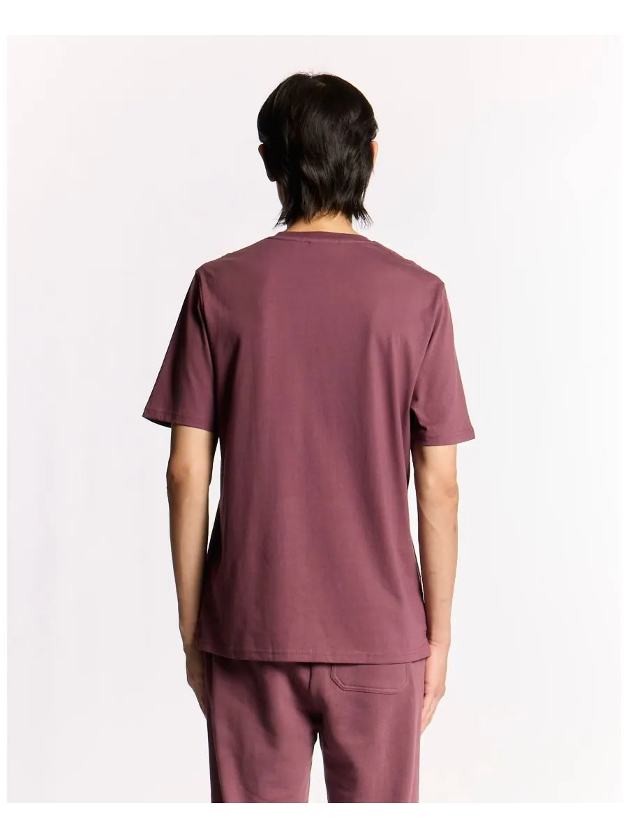 Мужская футболка с длинным рукавом Script Lyle & Scott — изображение 4 из 6, задымленный бордовый